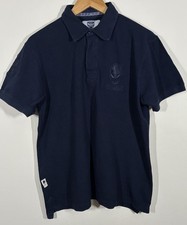 Ellis Rugby Mens XL Worcester Warriors Polo Shirt Short Sleeve Blue Heritage