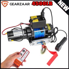 12V 4500lb/2041kg Car Electric Winch Steel Rope With 2 Wireless Remote Controls