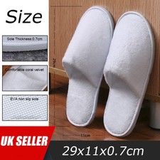 2-100 Spa Hotel Guest Slippers Closed Toe Towelling Disposable Terry Style low