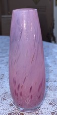 Hand blown pink and - pink, gold