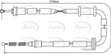 APEC Rear Left Brake Cable for