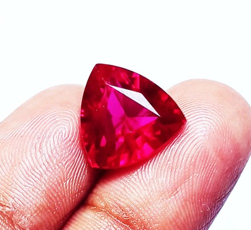 Natural red ruby trillion - ruby,