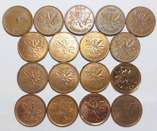 Canada cent coins bulk - canada, 1