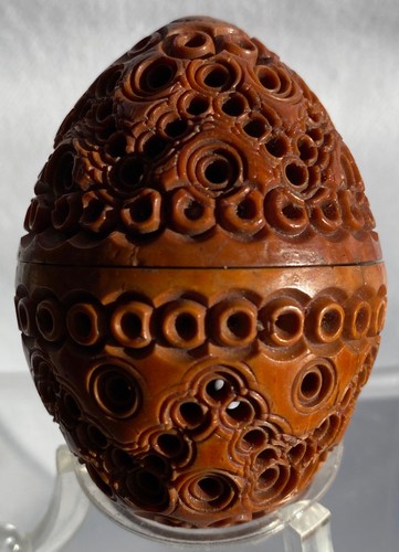 Antique finely carved coquilla - antique,