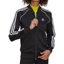 Ladies Women's Adidas Originals Track Jacket Tracksuit Top - Black