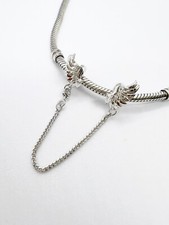 Guardian Angel Wings Safety Chain Spacer Charm Genuine 925 Sterling Silver 💖