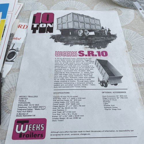Weeks trailers ton - sr,