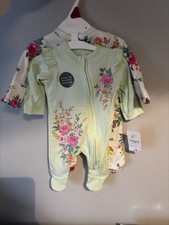 Newborn Babygrows Zip BNWT