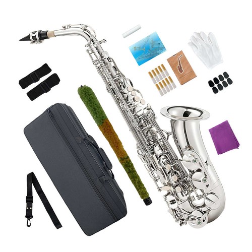 Sliver alto saxophone flat - saxophone, eb