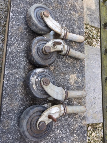 Vintage castors for scaffold - vintage, a