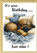 Briard Dog Birthday Card (4"x