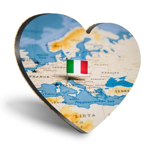 Heart mdf coasters - -, italian