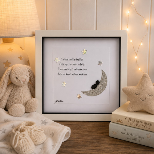 Handmade pebble art new baby - handmade,