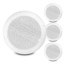4x Vonyx 6.5" White Waterproof