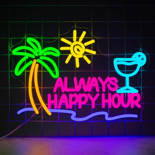 Always happy hour neon sign - happy,