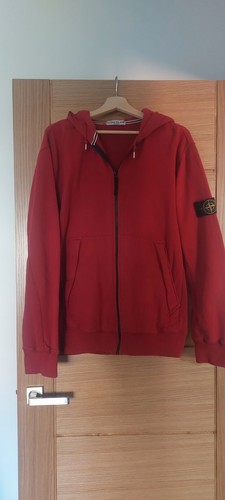 Stone island red zip jacket - island,