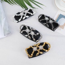 Crystal Stretch Beaded Hair Clip Magic Hair Comb Double Comb Elastic Hairpin