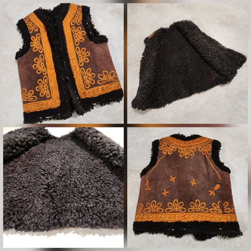 Vtg afghan vest womens - vtg,