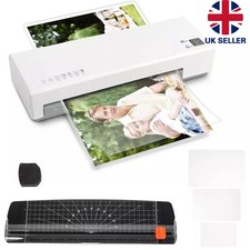 A4 Laminator Machine A4 A5 A6 with 300 Laminating Pouches for Document Photos H
