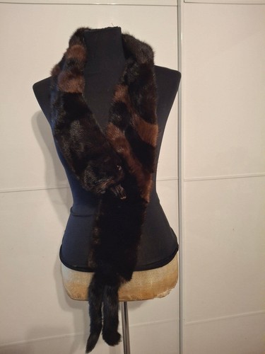 Vintage brown real mink fur - vintage,
