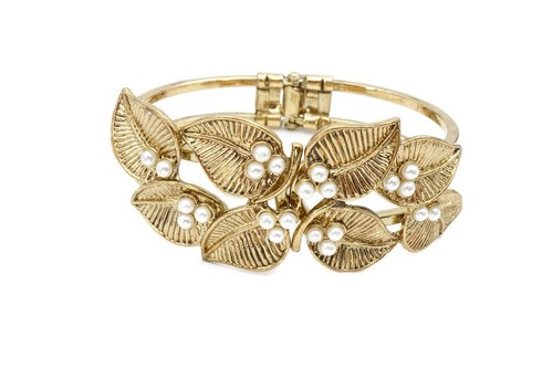 Vintage bangle bracelet gold - vintage,
