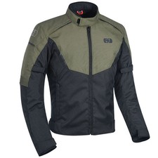 Oxford Delta Waterproof Textile Motorcycle Motorbike Jacket - Black / Green