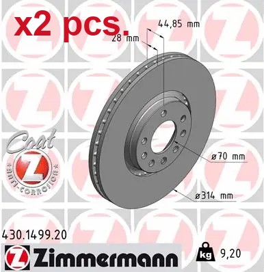 Pcs front brake disc - pcs, rotos