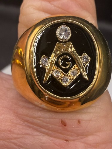 Men masonic ring - ring, gold