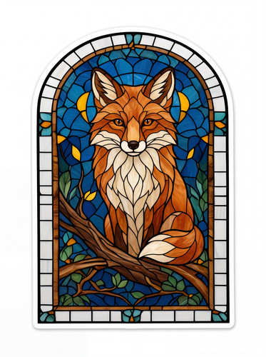 Woodland animal stained - woodland,