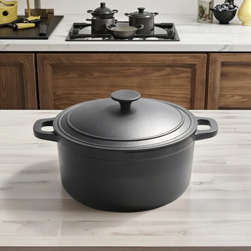 Cast iron casserole dish pan - iron,