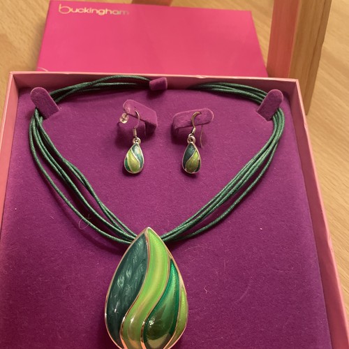 Necklace and earrings set - and,