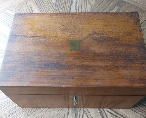 Antique brass bound mahogany - brass-bound,