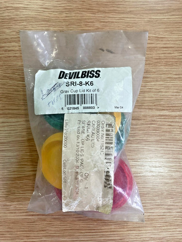 Devilbiss sri cup lids - sri-8-k6, -cup