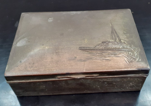Vintage embossed nautical ship - vintage,