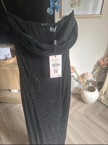 Quiz black beaded sequin cowl - quiz,