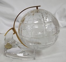 Lead Crystal Tabletop Globe with Gold Accents - S27