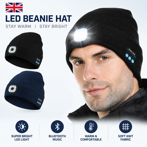 Bluetooth beanie hat with - beanie, led
