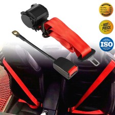 Universal 3 Point Seat Belts 3.5m Length & 30cm Web Buckle Ends E4 UK VAT Inc