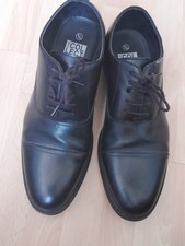 Mens Debenhams Collection  Shoes   Black Lace Up Vintage Leather  UK 9  Vgc