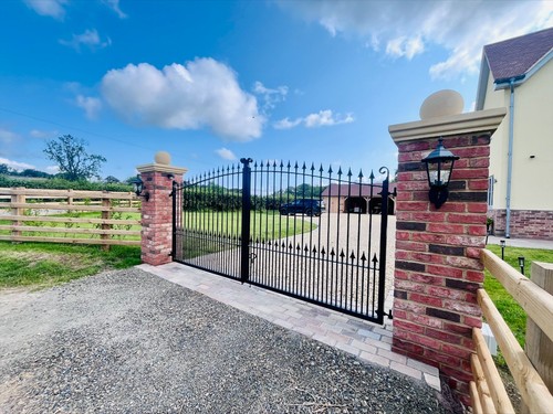 Wrought iron driveway gates - iron,