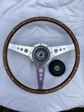 Genuine Mk3 Moto-Lita 15” Flat Wood rim Steering Wheel. Fitted B20 Adapter Boss