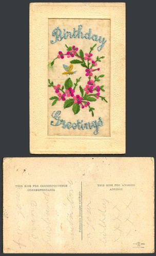 Ww1 silk embroidered old - ww1,