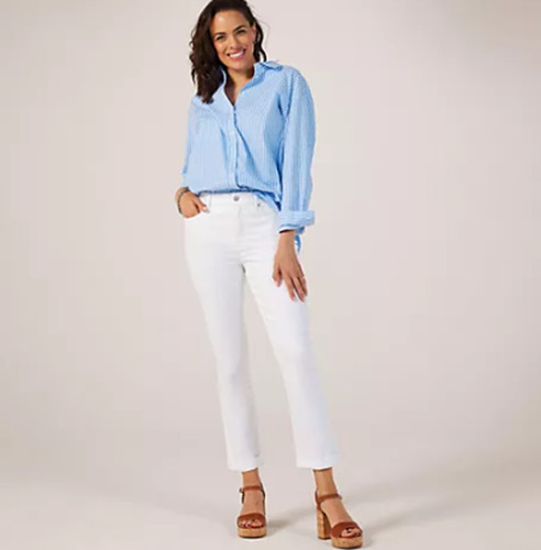Nydj sheri slim rolled - rolled, cuff