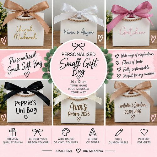 Personalised gift bag with - personalised,
