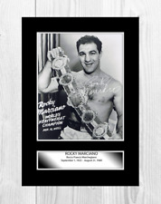 Rocky Marciano 2 A4 signed mounted photograph picture poster Choice of frame