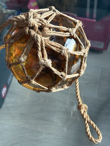 Amber glass fishing - , float