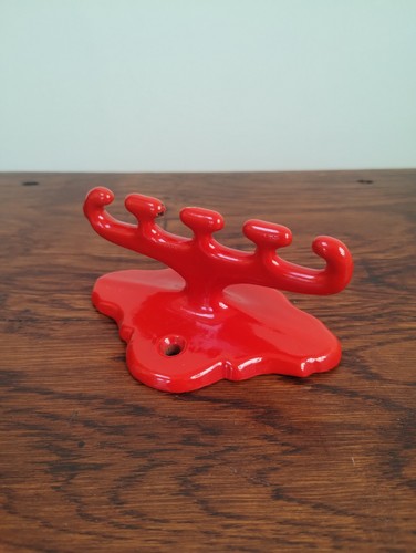 Vintage red enamel cast iron - vintage,