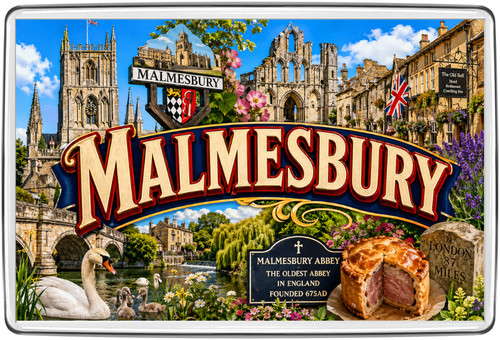 Malmesbury fridge magnet - malmesbury,