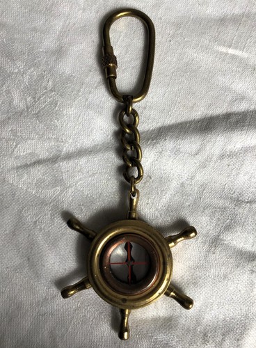 Brass ships wheel - brass,