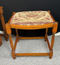 Vintage oak footstool with